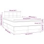 Cama box spring con colchón LED tela negro 120x200 cm de vidaXL, Camas y somieres - Ref: Foro24-3133143, Precio: 390,50 €, De...