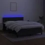 Box spring bed mattress and LED lights black fabric 140x200 cm by vidaXL, Beds and slatted bases - Ref: Foro24-3133159, Price...