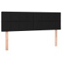 Box spring bed mattress and LED lights black fabric 140x200 cm by vidaXL, Beds and slatted bases - Ref: Foro24-3133159, Price...