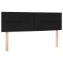 Box spring bed mattress and LED lights black fabric 140x200 cm by vidaXL, Beds and slatted bases - Ref: Foro24-3133159, Price...