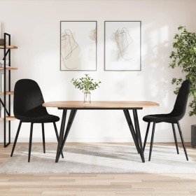 Sillas de comedor 2 unidades terciopelo negro Sillas de comedor 2 unidades terciopelo negro