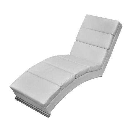 Diván de cuero sintético blanco de vidaXL, Divanes - Ref: Foro24-240712, Precio: 221,79 €, Descuento: %