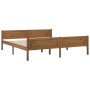 Estructura de cama madera maciza pino marrón miel 180x200 cm