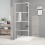 Mampara de ducha vidrio ESG transparente blanco 80x195 cm
