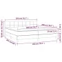 Box spring bed mattress and LED lights black fabric 200x200 cm by vidaXL, Beds and slatted bases - Ref: Foro24-3133183, Price...