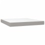 Boxspringbettmatratze und LED-Leuchten hellgrauer Stoff 180x200 cm von vidaXL, Betten und Lattenroste - Ref: Foro24-3133173, ...