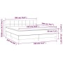 Boxspringbettmatratze und LED-Leuchten hellgrauer Stoff 180x200 cm von vidaXL, Betten und Lattenroste - Ref: Foro24-3133173, ...