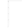 Mampara de ducha vidrio ESG transparente blanco 80x195 cm