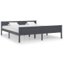 Solid gray pine wood bed frame 180x200 cm by vidaXL, Beds and slatted bases - Ref: Foro24-322129, Price: 149,76 €, Discount: %