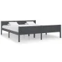 Solid gray pine wood bed frame 180x200 cm by vidaXL, Beds and slatted bases - Ref: Foro24-322129, Price: 160,11 €, Discount: %