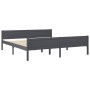 Solid gray pine wood bed frame 180x200 cm by vidaXL, Beds and slatted bases - Ref: Foro24-322129, Price: 149,76 €, Discount: %