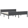 Solid gray pine wood bed frame 180x200 cm by vidaXL, Beds and slatted bases - Ref: Foro24-322129, Price: 160,11 €, Discount: %