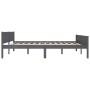 Solid gray pine wood bed frame 180x200 cm by vidaXL, Beds and slatted bases - Ref: Foro24-322129, Price: 149,76 €, Discount: %