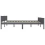 Solid gray pine wood bed frame 180x200 cm by vidaXL, Beds and slatted bases - Ref: Foro24-322129, Price: 160,11 €, Discount: %