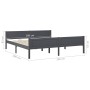 Solid gray pine wood bed frame 180x200 cm by vidaXL, Beds and slatted bases - Ref: Foro24-322129, Price: 149,76 €, Discount: %