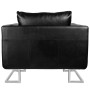 Armchair with chrome legs, black synthetic leather by vidaXL, Armchairs - Ref: Foro24-241004, Price: 299,37 €, Discount: %