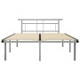 Estructura de cama de metal gris 160x200 cm de vidaXL, Camas y somieres - Ref: Foro24-324834, Precio: 106,90 €, Descuento: %