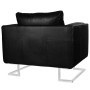 Armchair with chrome legs, black synthetic leather by vidaXL, Armchairs - Ref: Foro24-241004, Price: 299,37 €, Discount: %