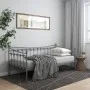 Gray metal sofa bed frame 90x200 cm by vidaXL, Beds and slatted bases - Ref: Foro24-324757, Price: 158,49 €, Discount: %