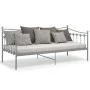 Gray metal sofa bed frame 90x200 cm by vidaXL, Beds and slatted bases - Ref: Foro24-324757, Price: 158,49 €, Discount: %