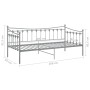 Graues Metall-Schlafsofagestell 90x200 cm von vidaXL, Betten und Lattenroste - Ref: Foro24-324757, Preis: 166,82 €, Rabatt: %
