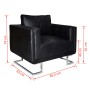 Armchair with chrome legs, black synthetic leather by vidaXL, Armchairs - Ref: Foro24-241004, Price: 299,37 €, Discount: %