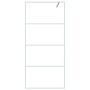 Mampara de ducha vidrio ESG transparente blanco 90x195 cm