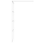 Mampara de ducha vidrio ESG transparente blanco 90x195 cm