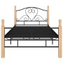 Estructura de cama de metal negro 100x200 cm de vidaXL, Camas y somieres - Ref: Foro24-324940, Precio: 126,40 €, Descuento: %