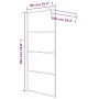 Mampara de ducha vidrio ESG transparente blanco 90x195 cm