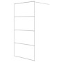 Mampara de ducha vidrio ESG transparente blanco 100x195 cm