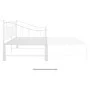 White metal removable sofa bed frame 90x200 cm by vidaXL, Beds and slatted bases - Ref: Foro24-324777, Price: 162,67 €, Disco...