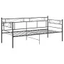 Black metal sofa bed frame 90x200 cm by vidaXL, Beds and slatted bases - Ref: Foro24-324767, Price: 135,01 €, Discount: %