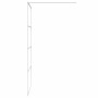 Mampara de ducha vidrio ESG transparente blanco 100x195 cm