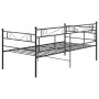 Black metal sofa bed frame 90x200 cm by vidaXL, Beds and slatted bases - Ref: Foro24-324767, Price: 135,01 €, Discount: %