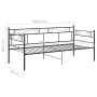 Gestell für Schlafsofa aus schwarzem Metall, 90 x 200 cm von vidaXL, Betten und Lattenroste - Ref: Foro24-324767, Preis: 137,...