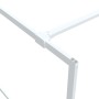 Mampara de ducha vidrio ESG transparente blanco 100x195 cm