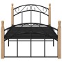 Metal bed frame and solid oak wood 90x200 cm by vidaXL, Beds and slatted bases - Ref: Foro24-324925, Price: 83,49 €, Discount: %