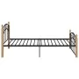 Bettgestell aus Metall und massivem Eichenholz 90x200 cm von vidaXL, Betten und Lattenroste - Ref: Foro24-324925, Preis: 83,4...