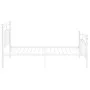 White metal bed frame 100x200 cm by vidaXL, Beds and slatted bases - Ref: Foro24-324971, Price: 87,73 €, Discount: %