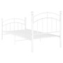 Estructura de cama de metal blanco 100x200 cm de vidaXL, Camas y somieres - Ref: Foro24-324971, Precio: 93,22 €, Descuento: %