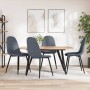 Sillas de comedor 4 unidades terciopelo gris oscuro