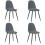 Sillas de comedor 4 unidades terciopelo gris oscuro
