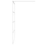 Mampara de ducha vidrio ESG transparente blanco 115x195 cm