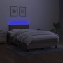Cama box spring con colchón y LED tela gris taupe 120x200 cm de vidaXL, Camas y somieres - Ref: Foro24-3133225, Precio: 345,1...