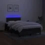 Box spring bed with LED mattress black fabric 120x200 cm by vidaXL, Beds and slatted bases - Ref: Foro24-3133223, Price: 384,...