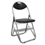 Folding dining chairs 2 pcs synthetic leather and black steel by vidaXL, Folding stools and chairs - Ref: Foro24-241494, Pric...