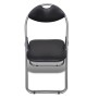 Folding dining chairs 2 pcs synthetic leather and black steel by vidaXL, Folding stools and chairs - Ref: Foro24-241494, Pric...