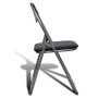 Folding dining chairs 2 pcs synthetic leather and black steel by vidaXL, Folding stools and chairs - Ref: Foro24-241494, Pric...