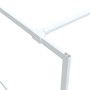 Mampara de ducha vidrio ESG transparente blanco 140x195 cm